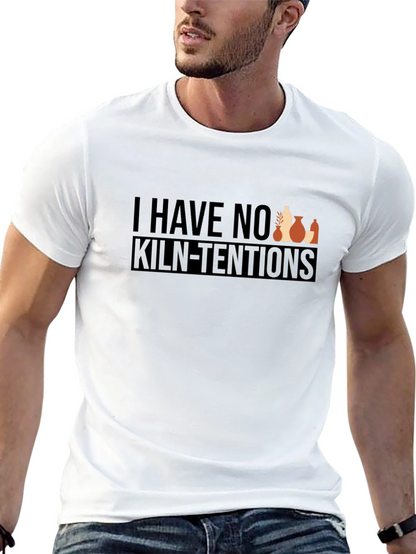 Pottery Humor T-Shirt - No Kiln-Tentions Graphic Tee