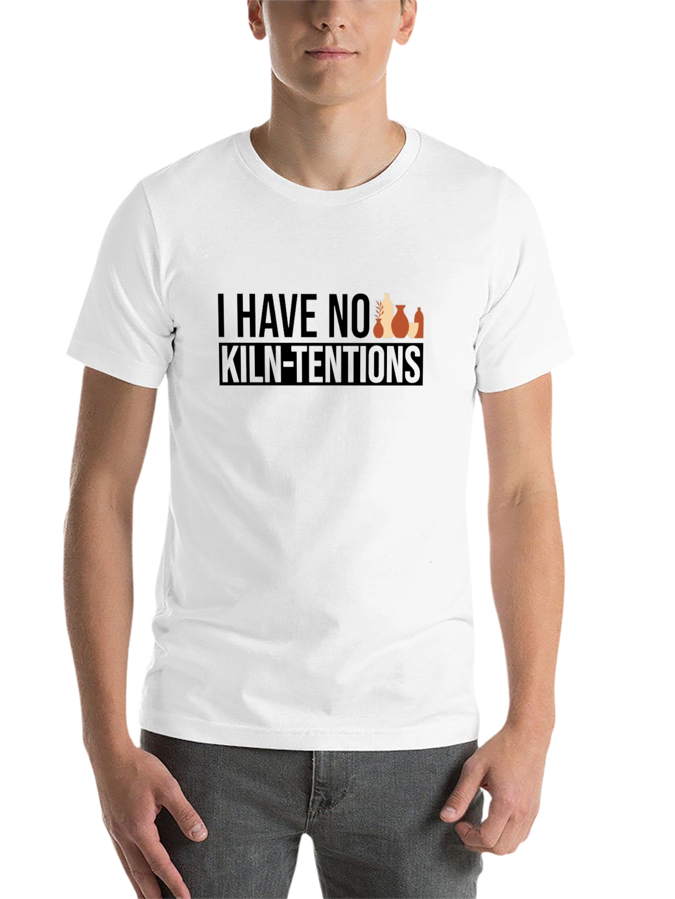 Pottery Humor T-Shirt - No Kiln-Tentions Graphic Tee