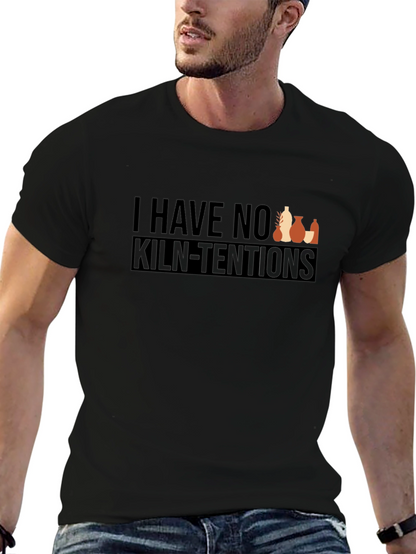 Pottery Humor T-Shirt - No Kiln-Tentions Graphic Tee