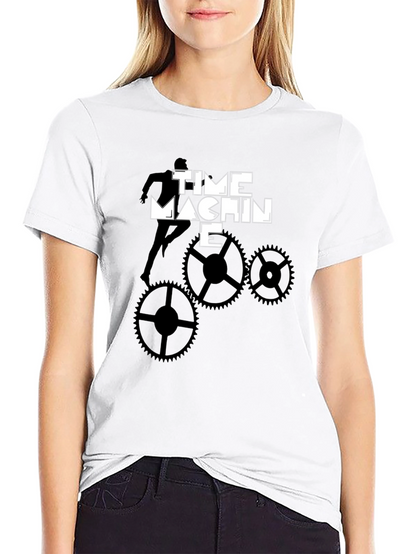 Time Machine Graphic Tee - Stylish Black Cotton T-Shirt