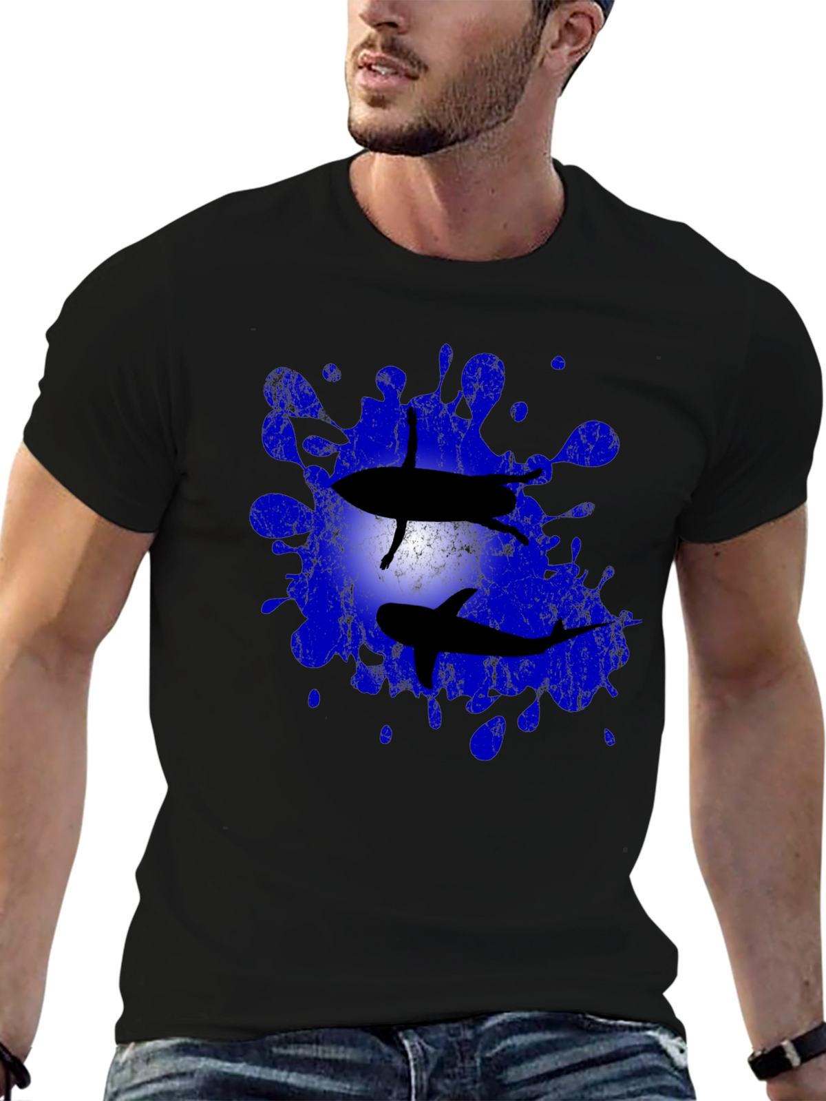 Shark Splash Tee - Unique Graphic T-Shirt