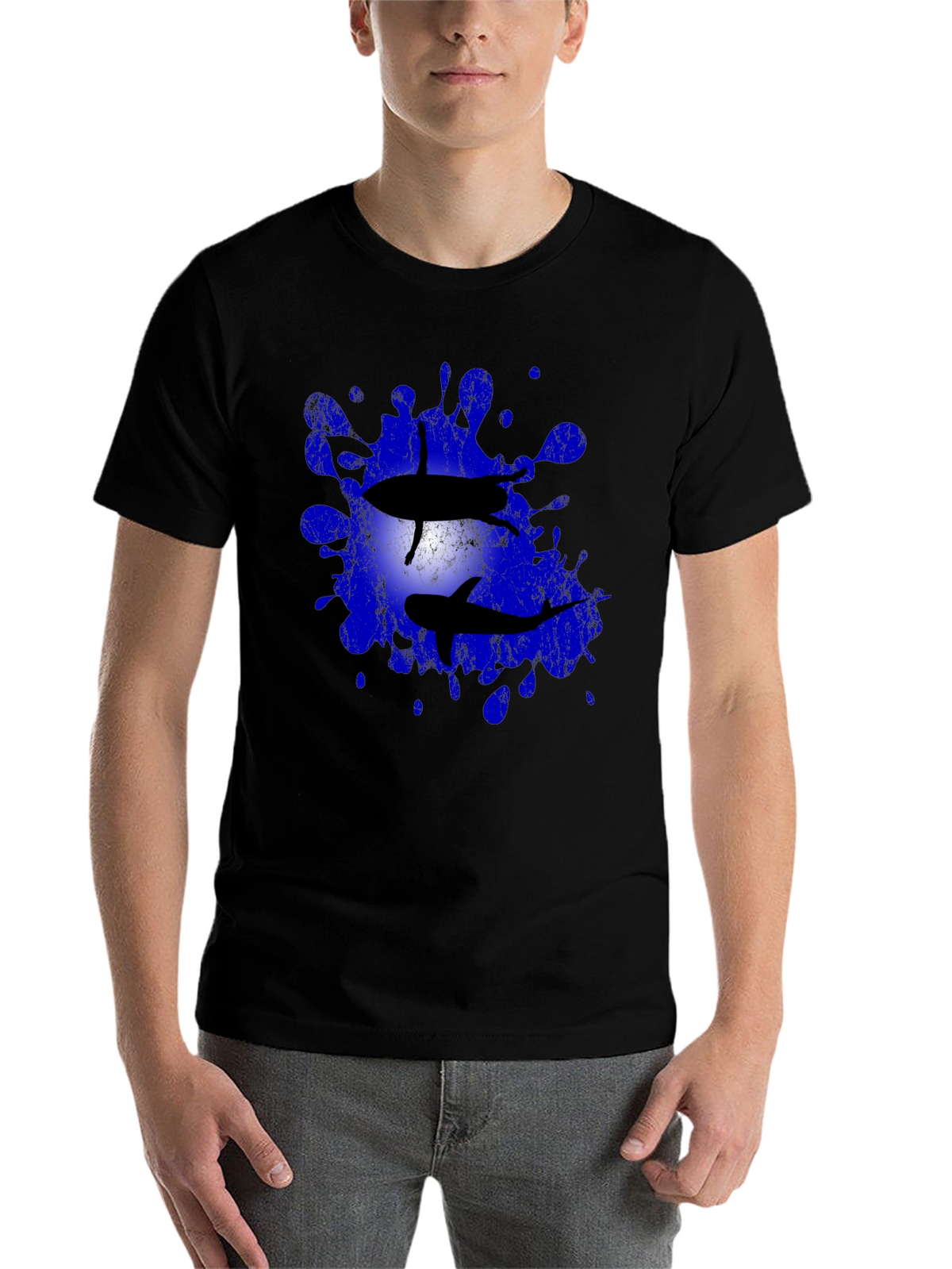 Shark Splash Tee - Unique Graphic T-Shirt