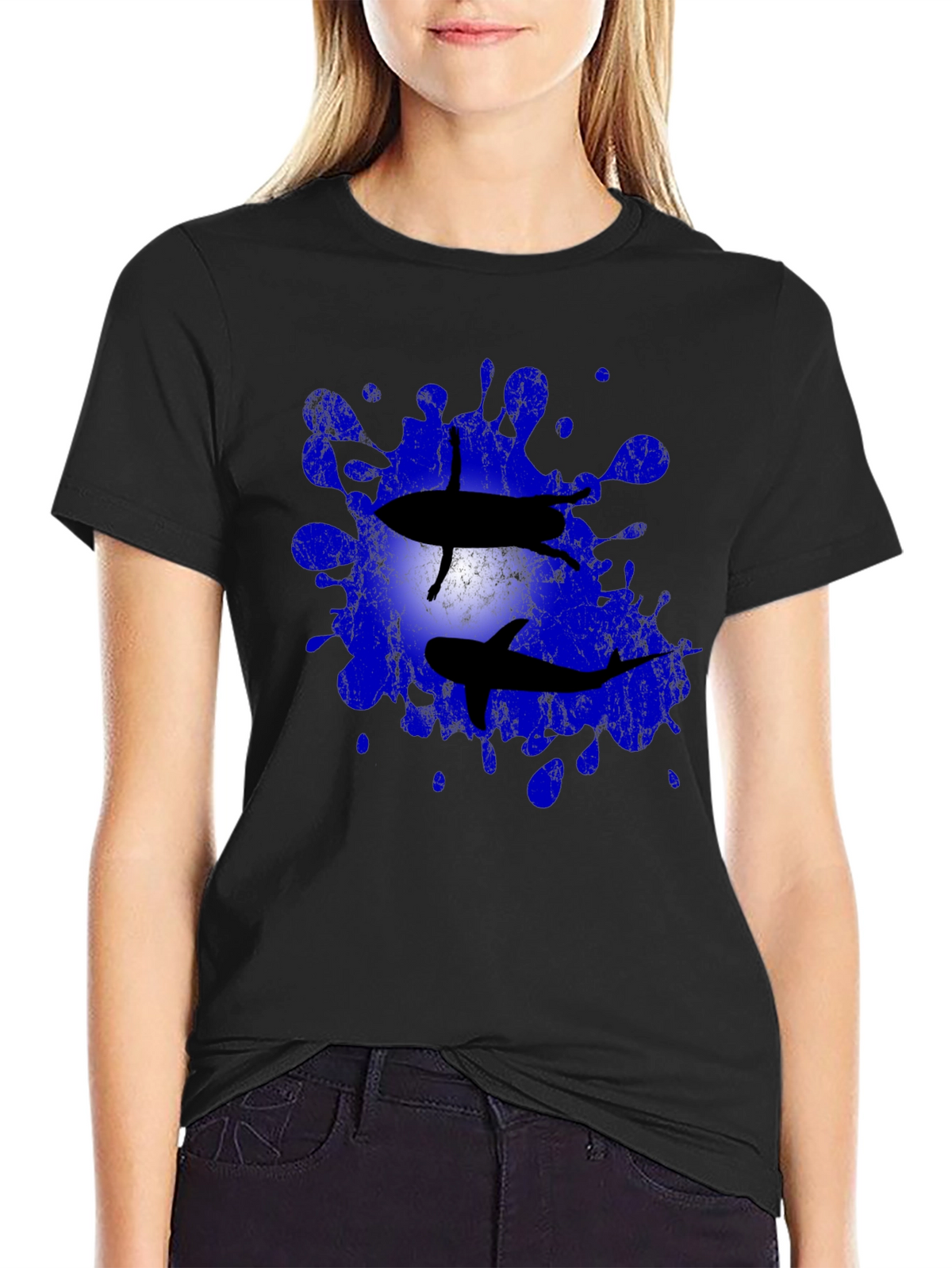 Shark Splash Tee - Unique Graphic T-Shirt