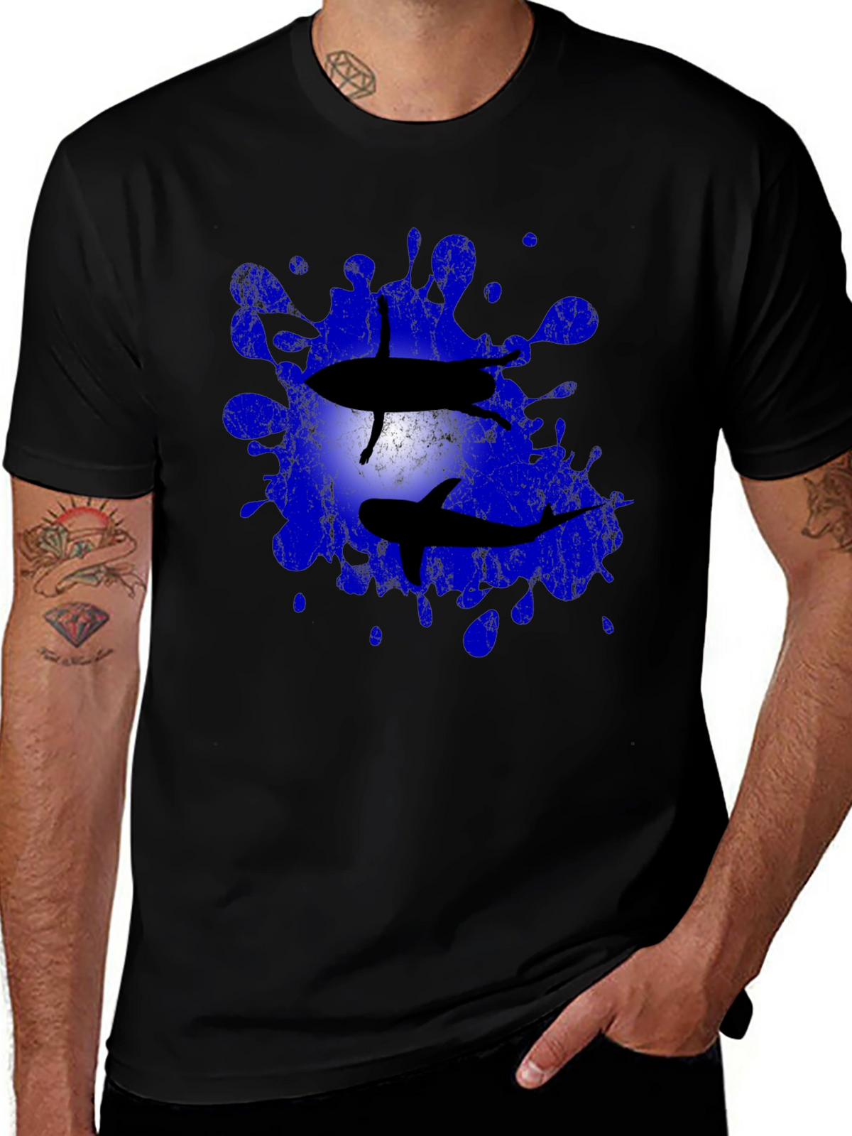 Shark Splash Tee - Unique Graphic T-Shirt