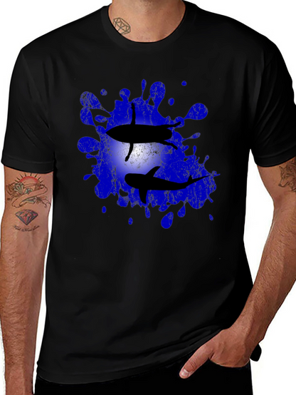 Shark Splash Tee - Unique Graphic T-Shirt