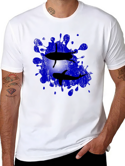 Shark Splash Tee - Unique Graphic T-Shirt