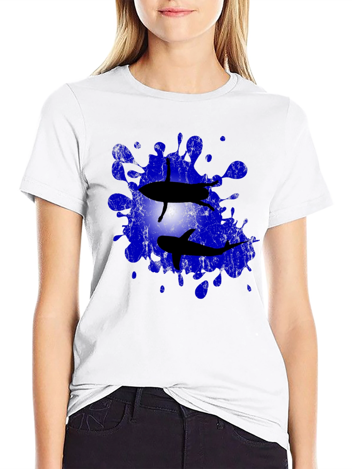 Shark Splash Tee - Unique Graphic T-Shirt
