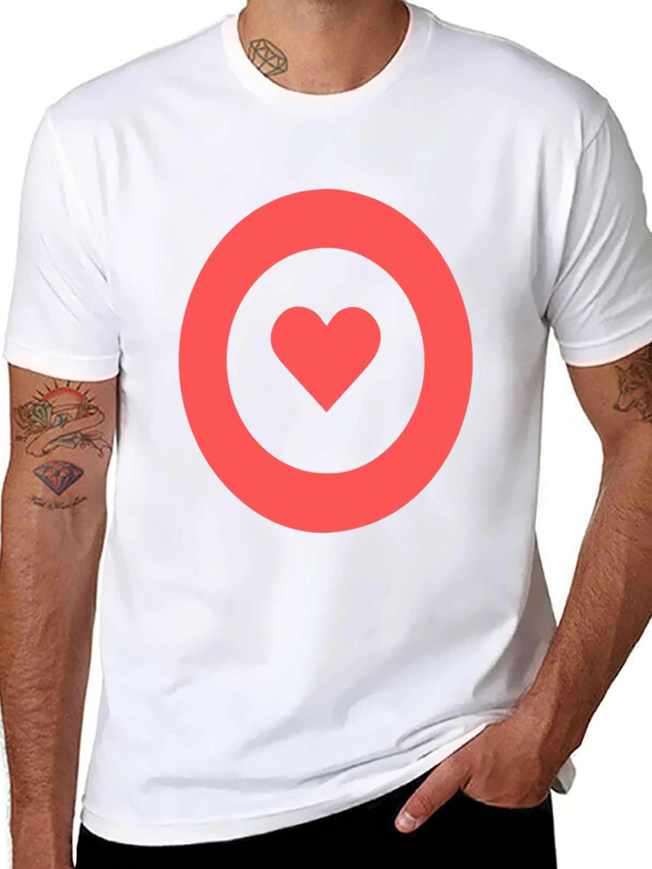 Heart Target T-Shirt - Love On Point