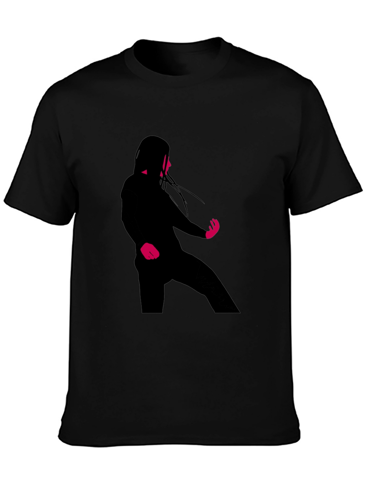 Silhouette Graphic Black Crew Neck T-Shirt