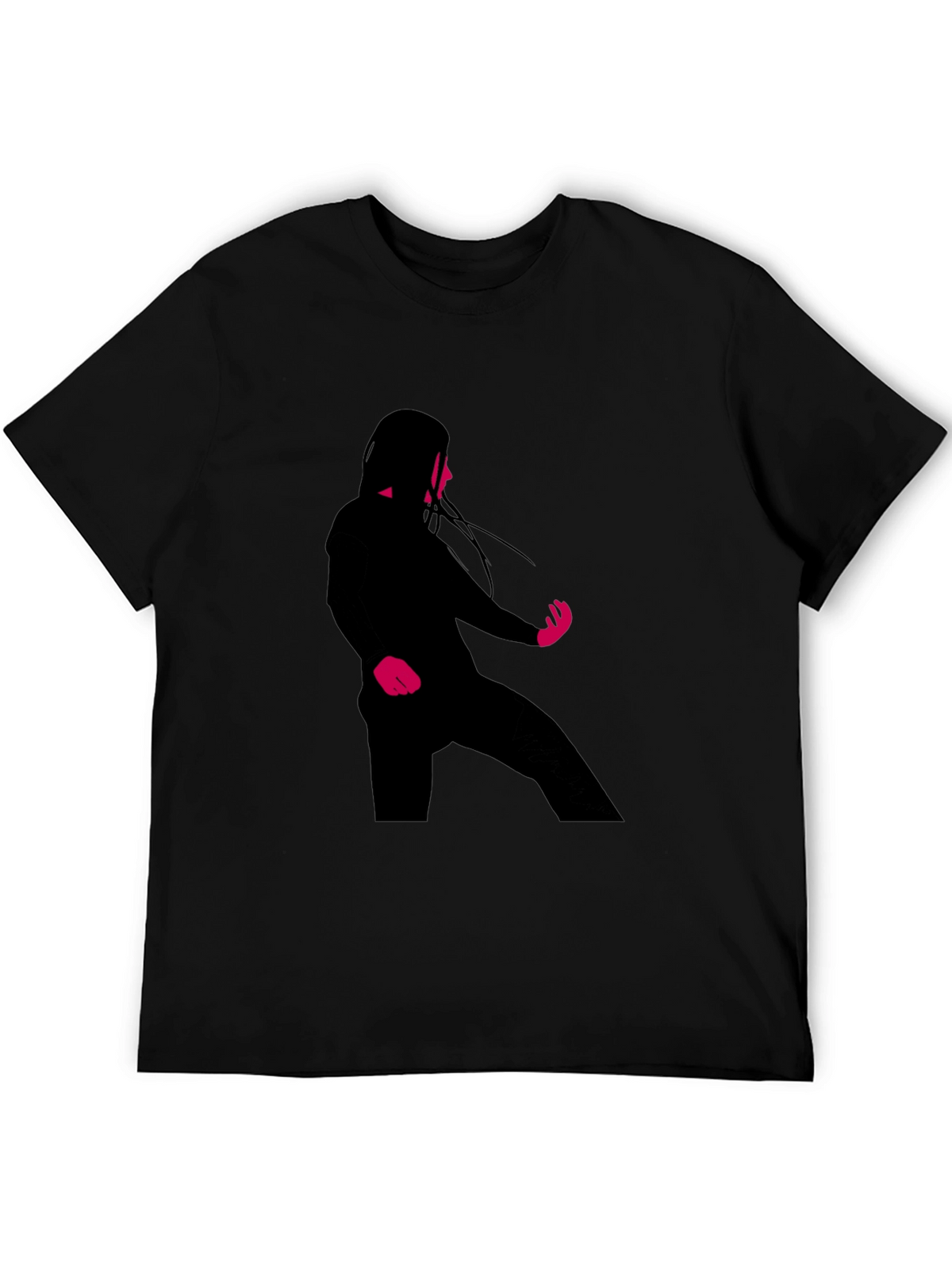 Silhouette Graphic Black Crew Neck T-Shirt