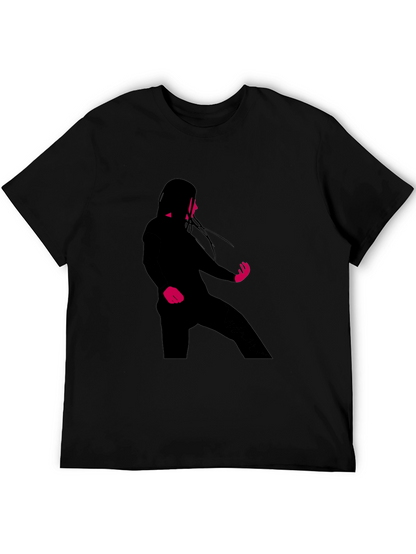 Silhouette Graphic Black Crew Neck T-Shirt