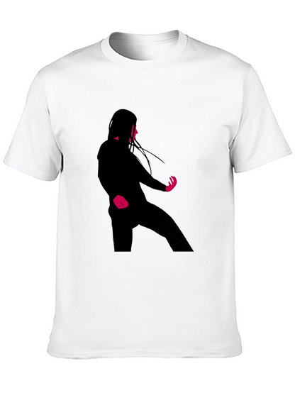 Silhouette Graphic Black Crew Neck T-Shirt