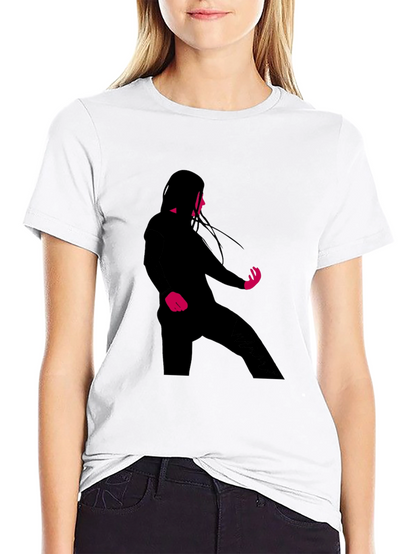 Silhouette Graphic Black Crew Neck T-Shirt