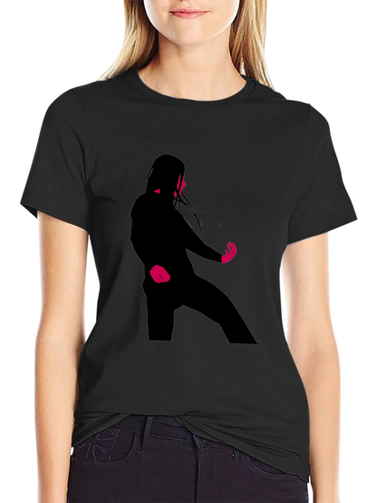 Silhouette Graphic Black Crew Neck T-Shirt