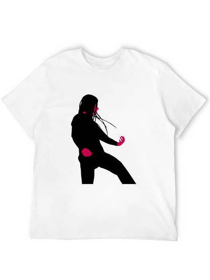 Silhouette Graphic Black Crew Neck T-Shirt