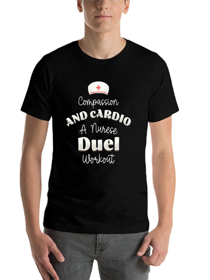 Compassion & Cardio Nurse Workout T-Shirt
