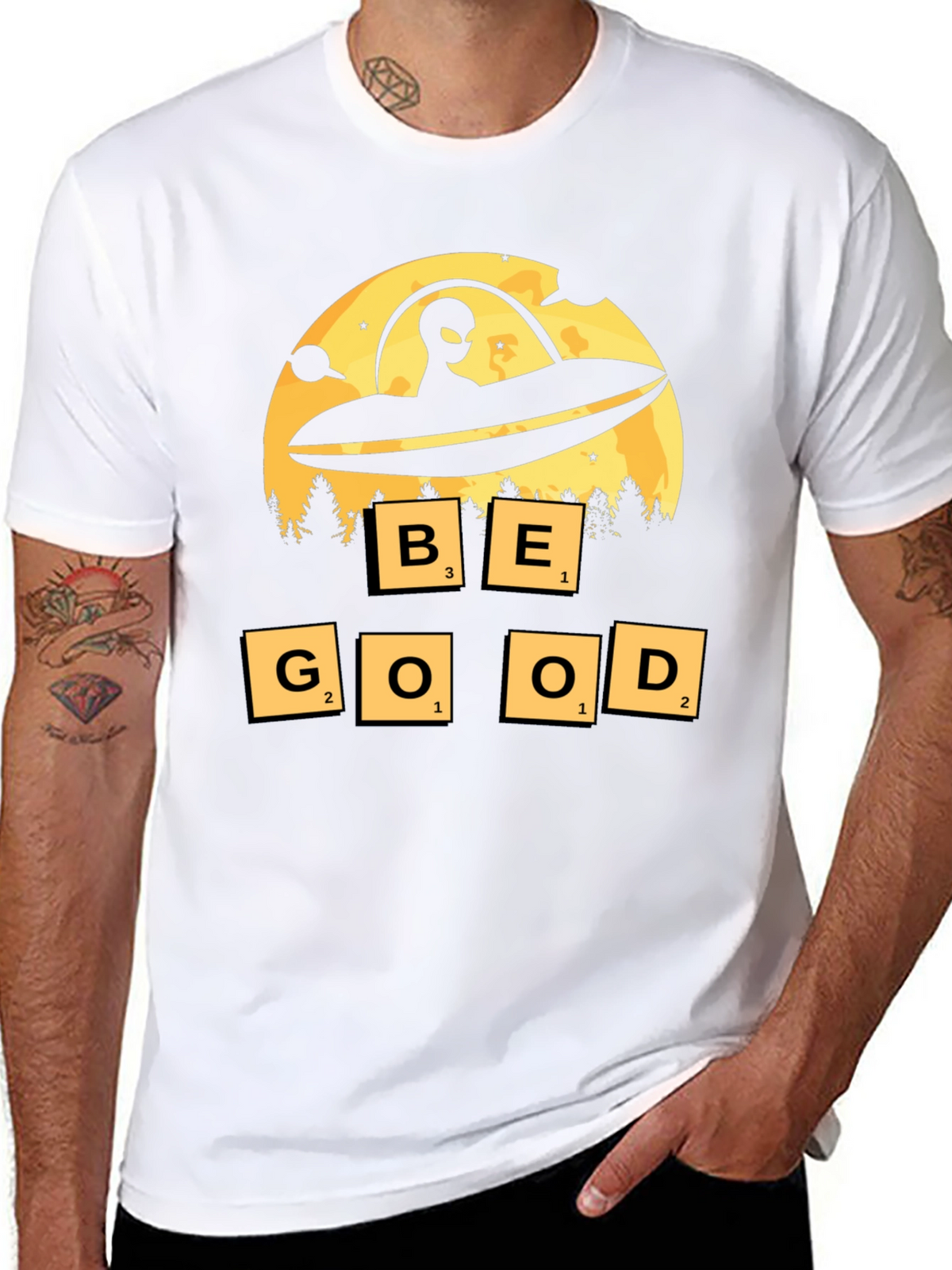 Be Good Alien UFO Graphic Tee