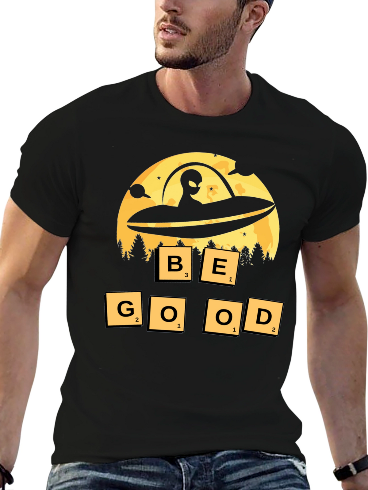 Be Good Alien UFO Graphic Tee