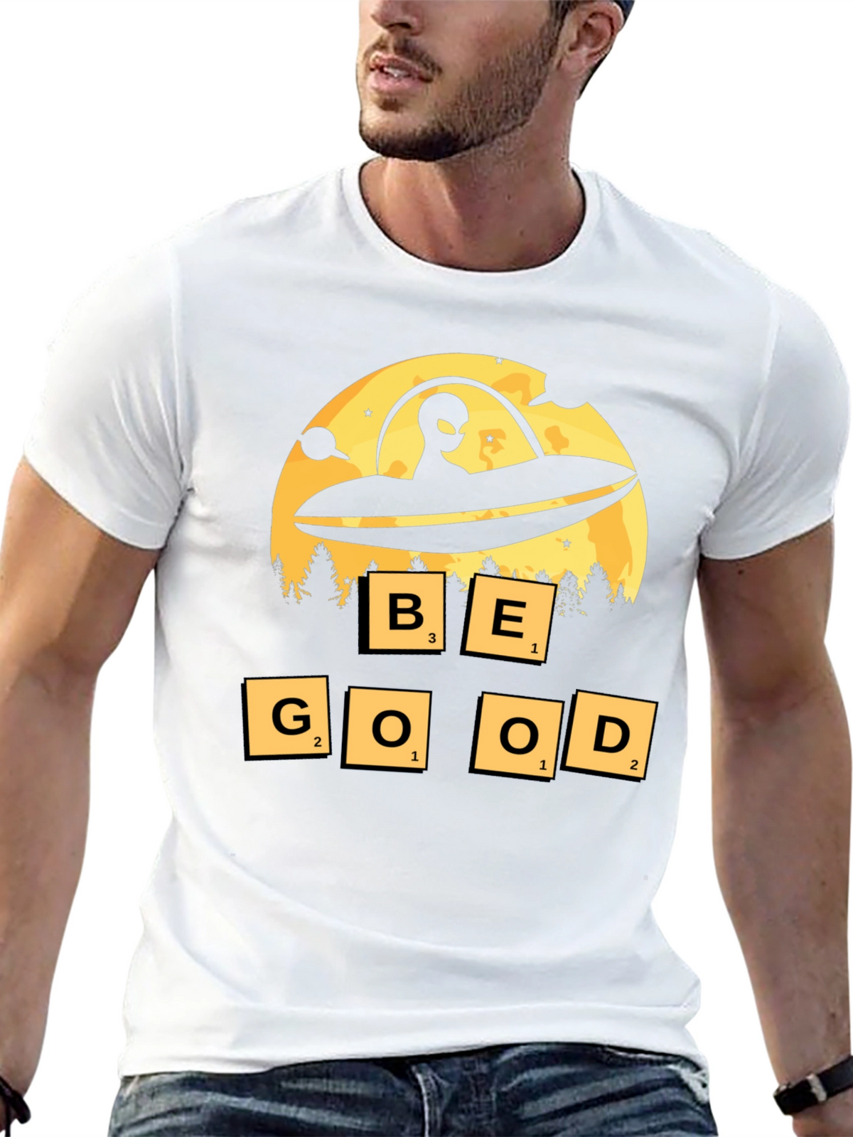 Be Good Alien UFO Graphic Tee