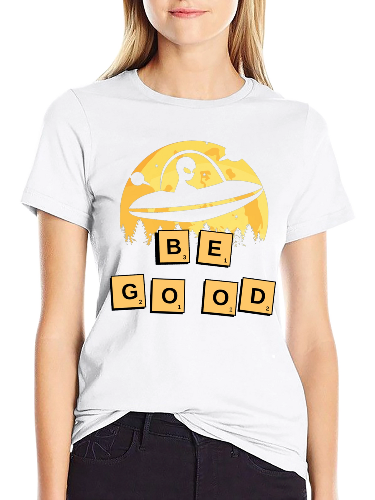 Be Good Alien UFO Graphic Tee