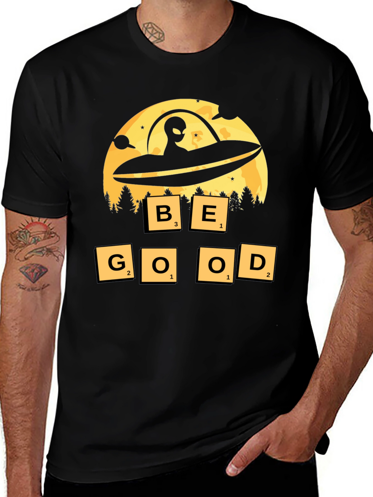Be Good Alien UFO Graphic Tee