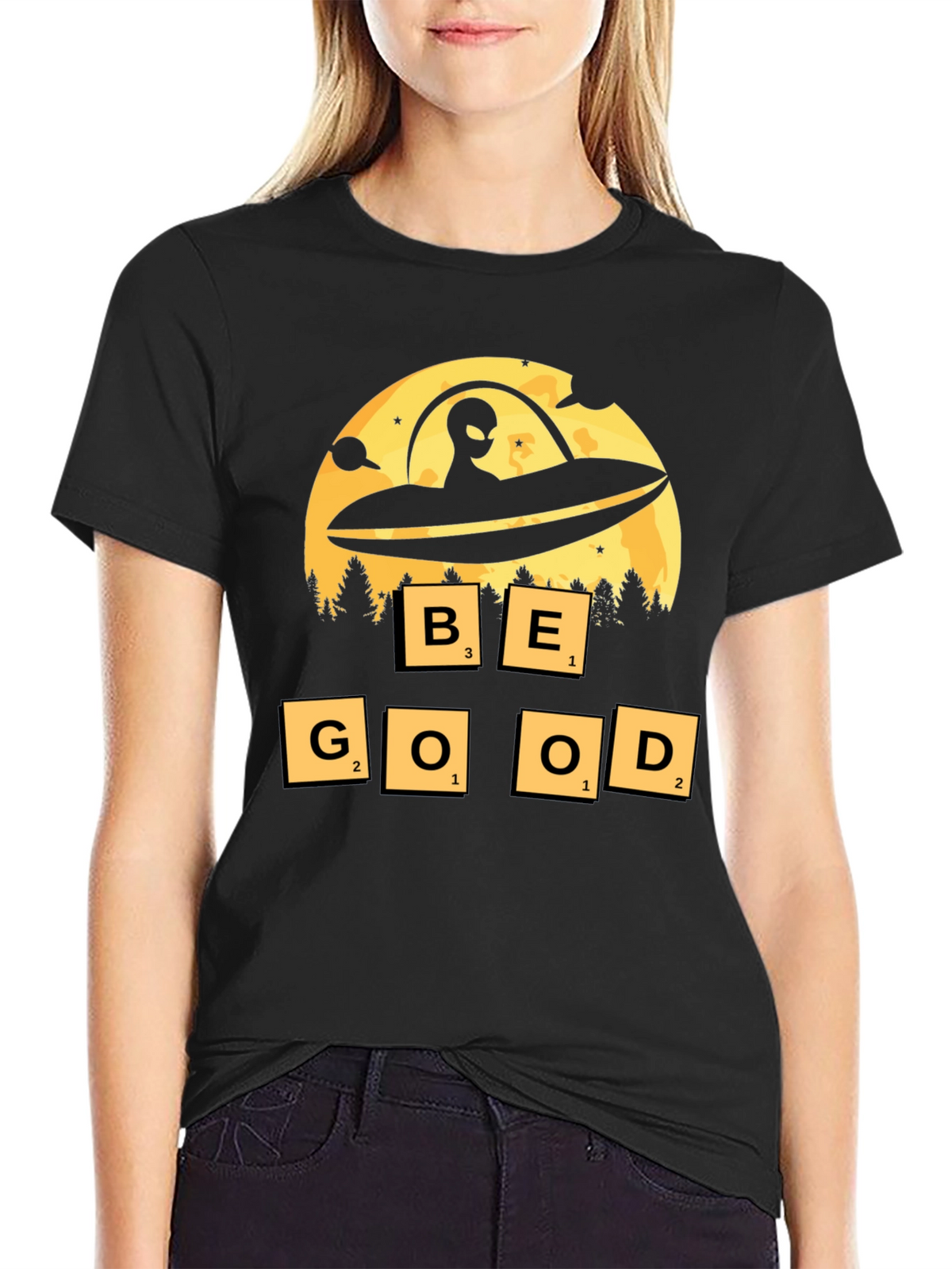 Be Good Alien UFO Graphic Tee