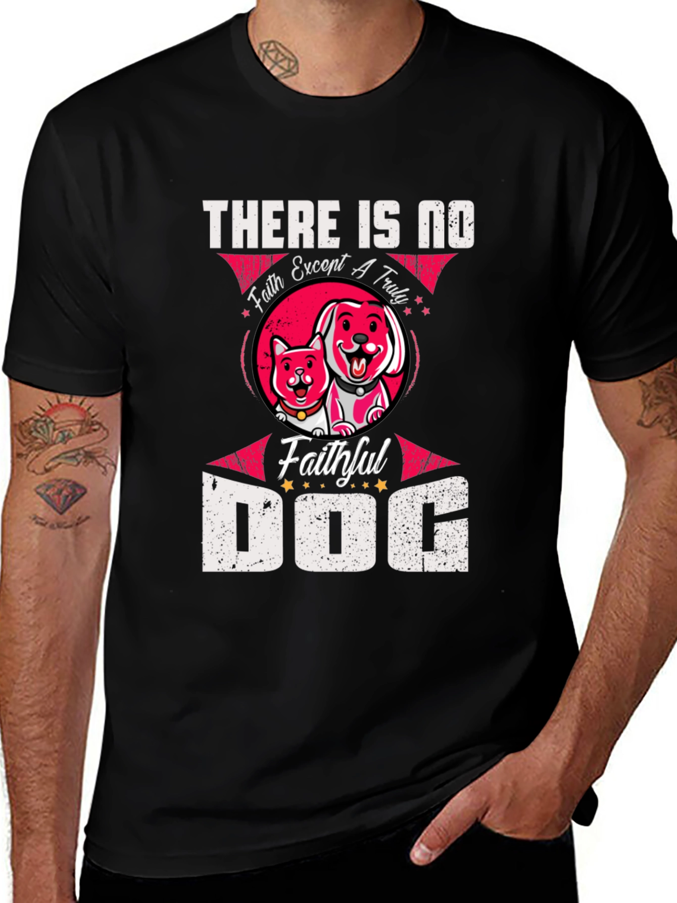 Faithful Dog Graphic T-Shirt - Unisex Black Tee
