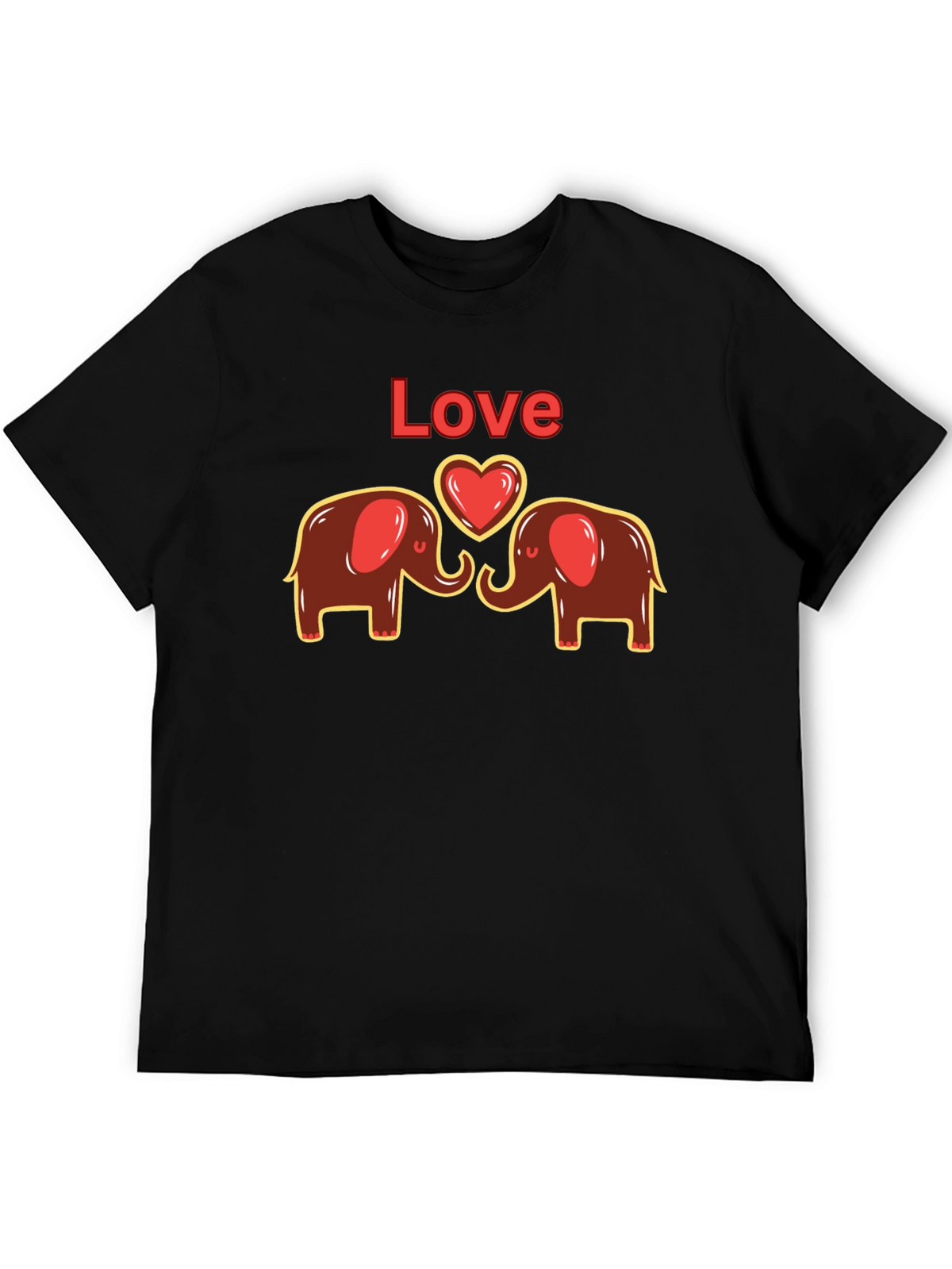 Elephant Love Graphic Tee - Cute Animal Design