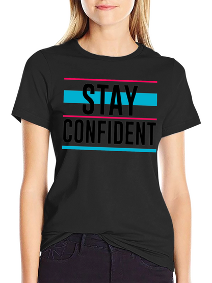 Stay Confident Graphic T-Shirt - Black