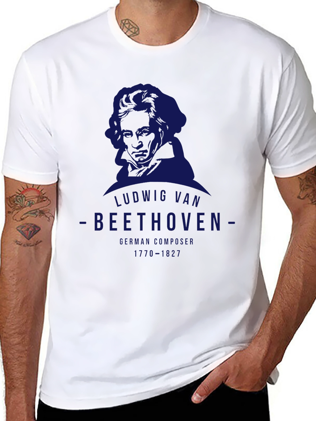 Ludwig van Beethoven Graphic Tee - Black