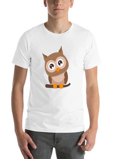 Mens Black Owl Graphic Tee
