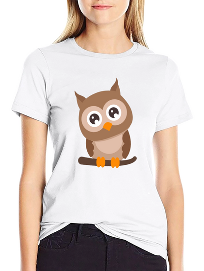 Mens Black Owl Graphic Tee