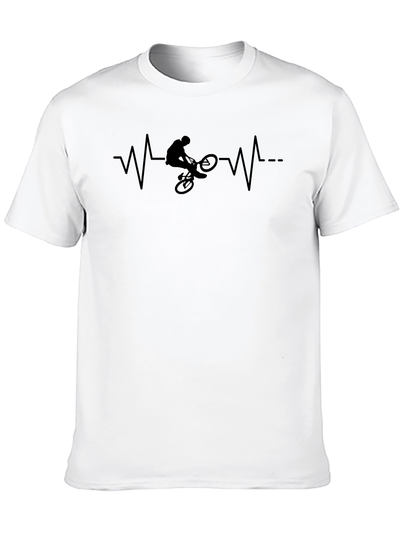 BMX Heartbeat Graphic Tee - Black Cotton T-Shirt