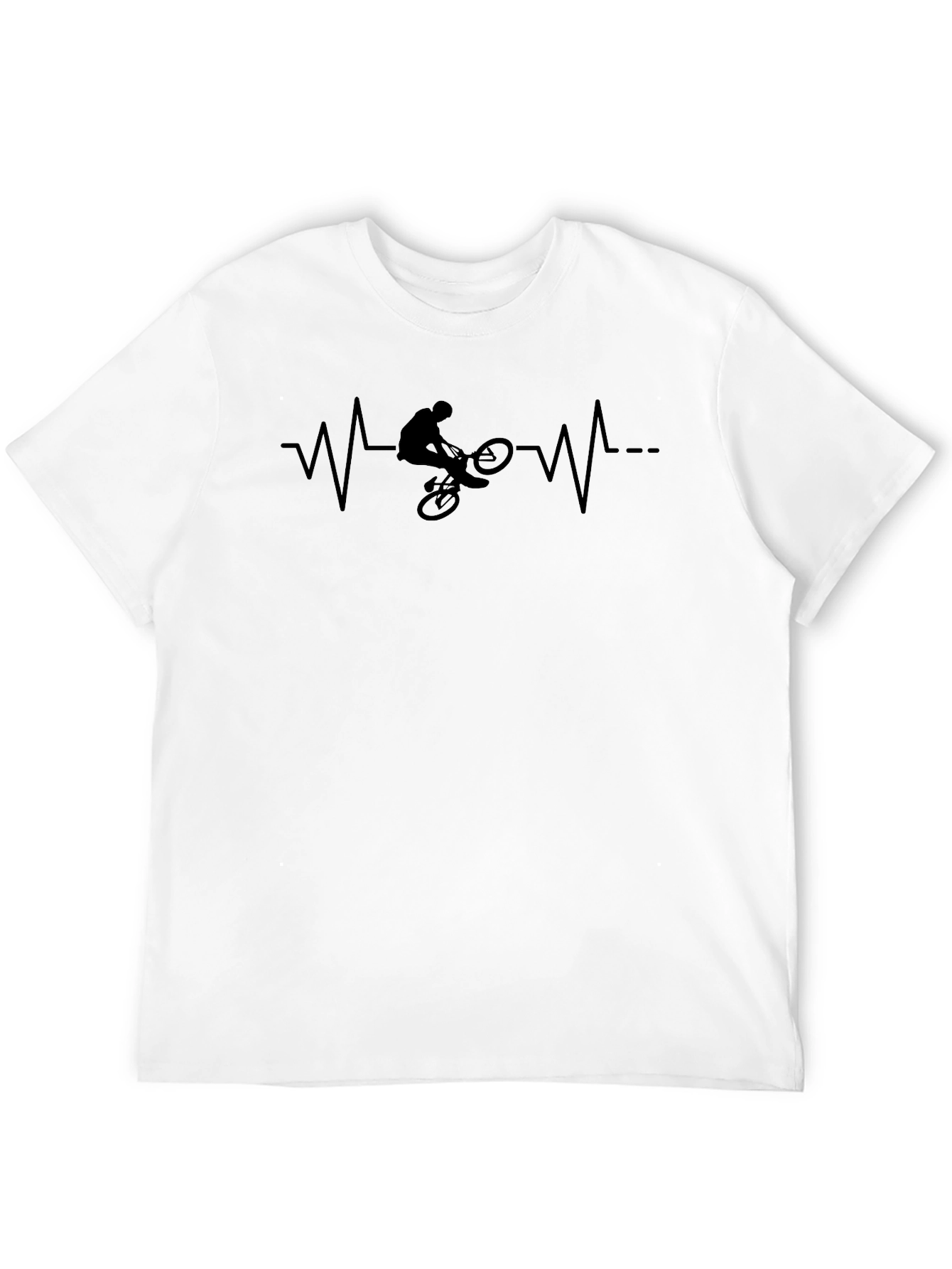 BMX Heartbeat Graphic Tee - Black Cotton T-Shirt