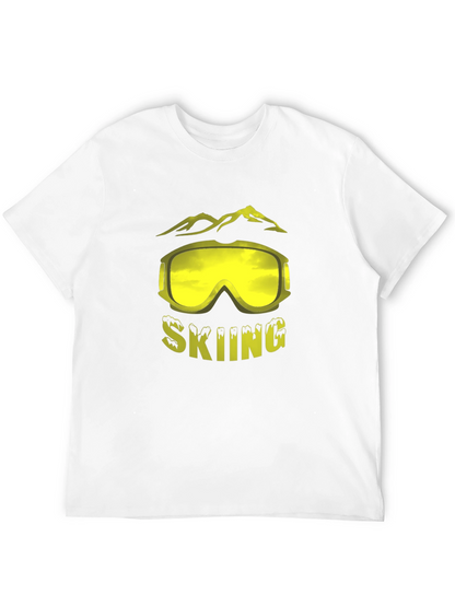 Skiing Graphic Tee - Mountain Goggles Design