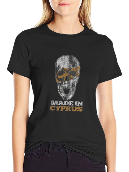 Made in Cyprus Skull Graphic T-Shirt