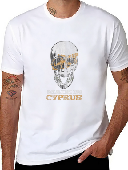 Made in Cyprus Skull Graphic T-Shirt