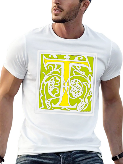 Initial T Graphic Tee - Black Cotton Blend