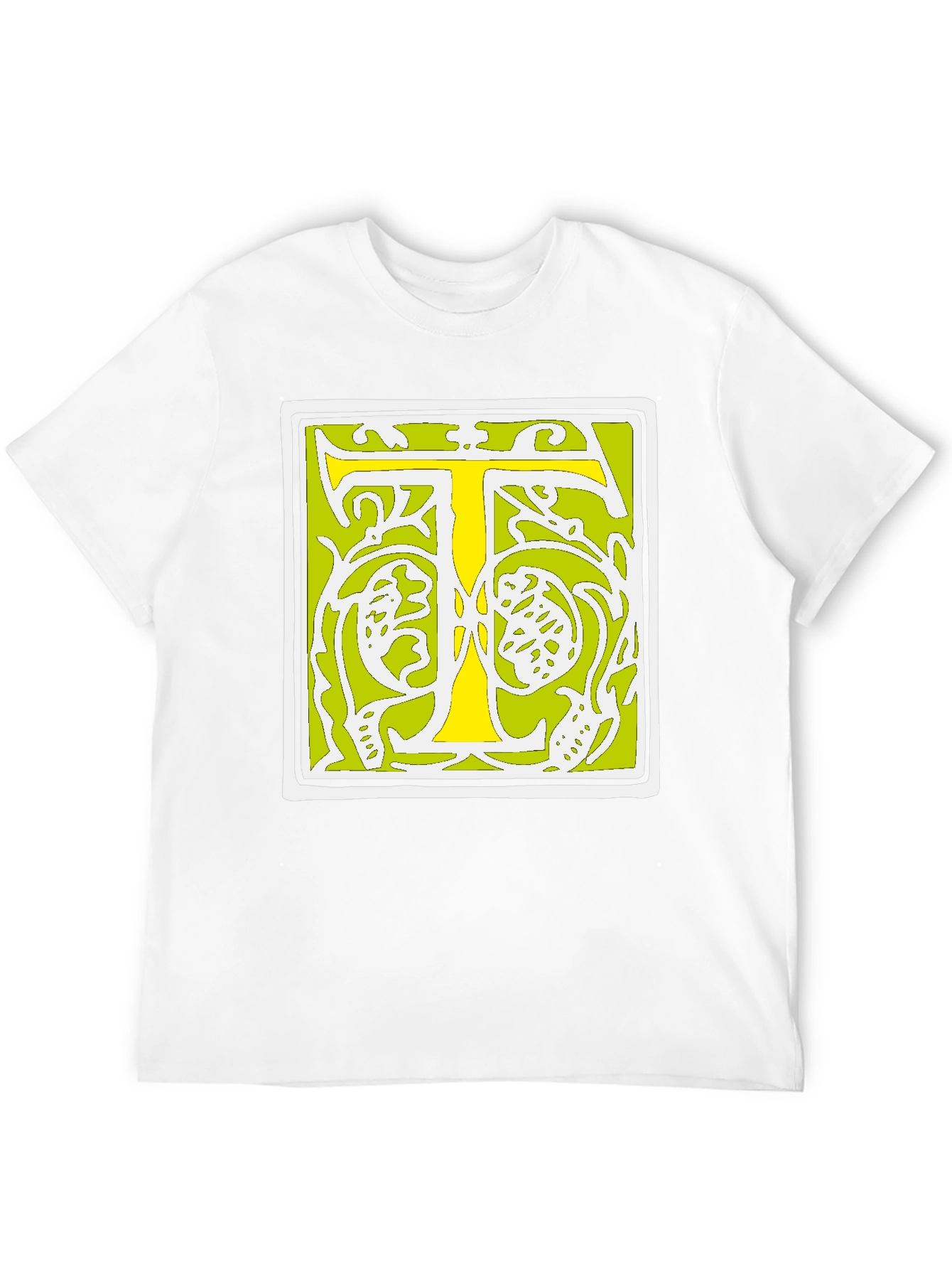 Initial T Graphic Tee - Black Cotton Blend