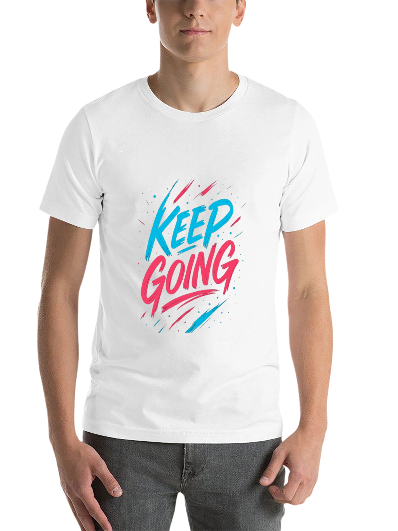 Keep Going Graphic Tee - Motivational Black T-Shirt