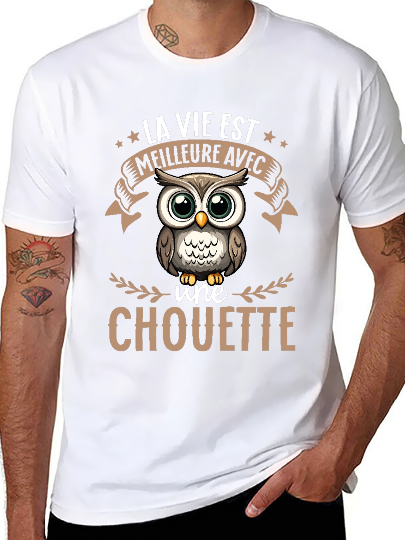 Owl T-Shirt: La Vie Est Meilleure Avec une Chouette