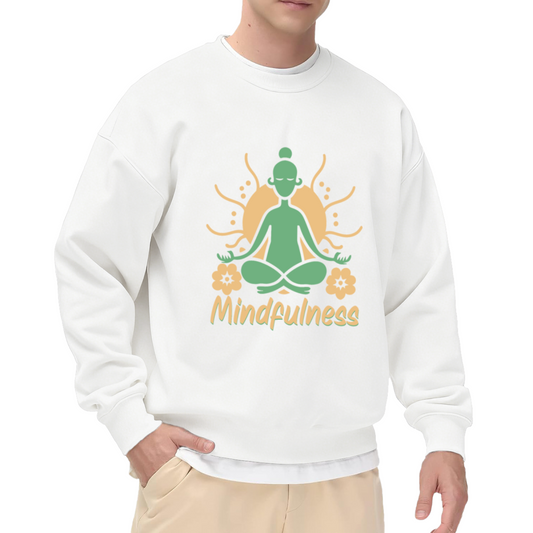 Mindfulness Meditation Yoga Floral Relax Crewneck Sweatshirt