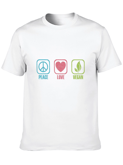 Peace Love Vegan Graphic T-Shirt - Unisex