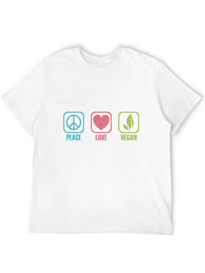 Peace Love Vegan Graphic T-Shirt - Unisex