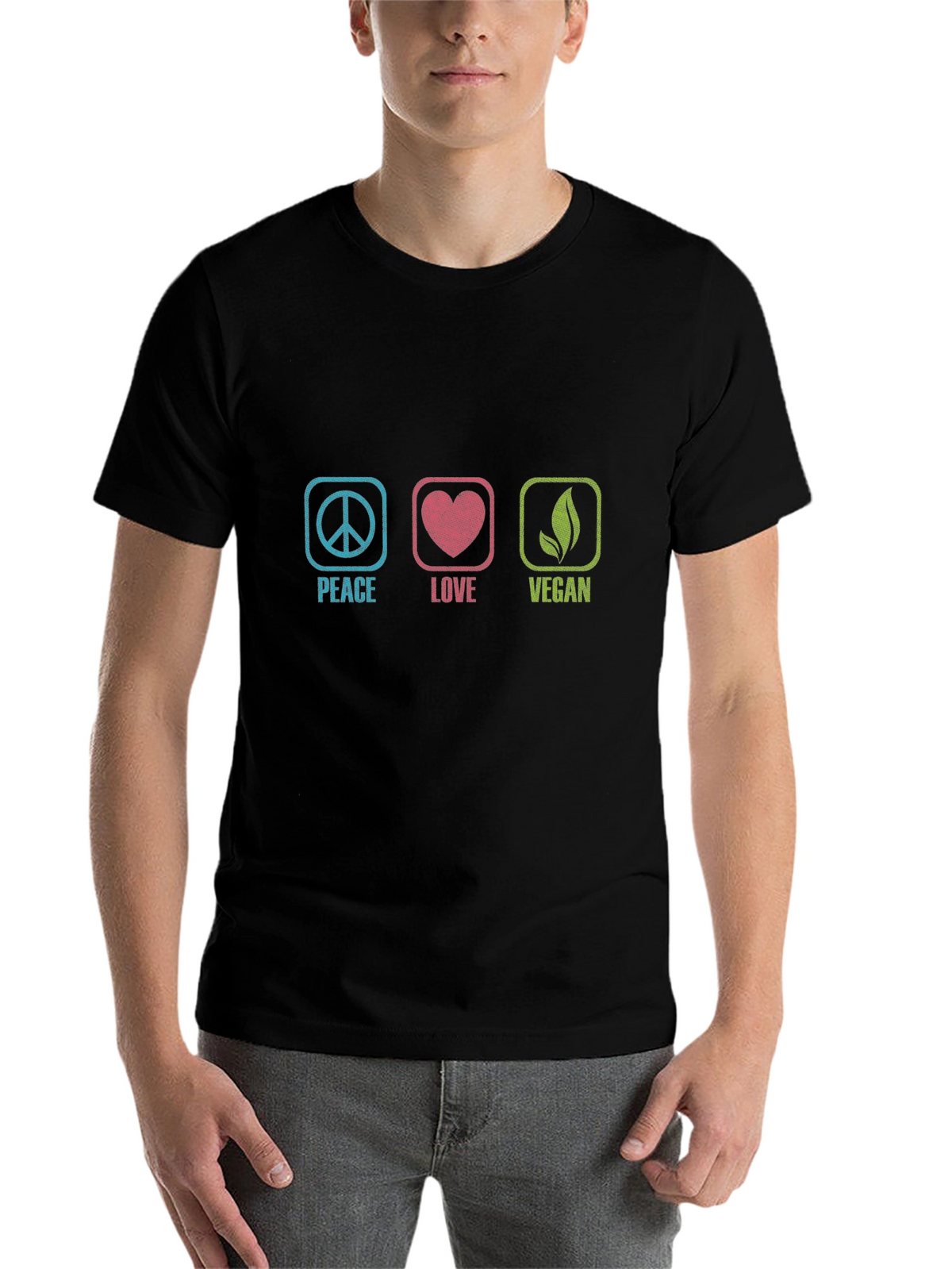 Peace Love Vegan Graphic T-Shirt - Unisex
