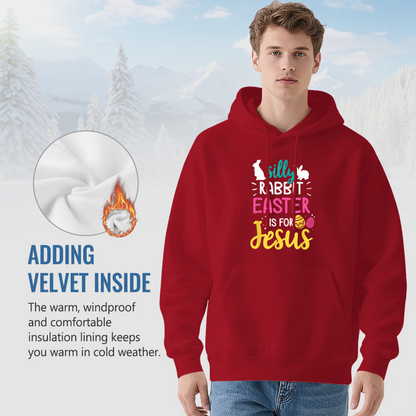 Silly Rabbit Easter Is For Jesus Red Hoodie, Unisex Religious Easter Comfort Top