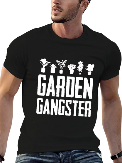 Garden Gangster Black Graphic T-Shirt