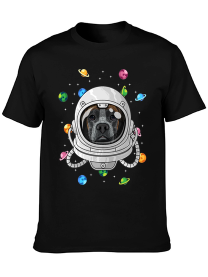 Dog Astronaut Graphic Tee - Outer Space Pup T-Shirt