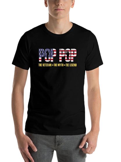 Pop Pop Veteran T-Shirt - The Myth The Legend