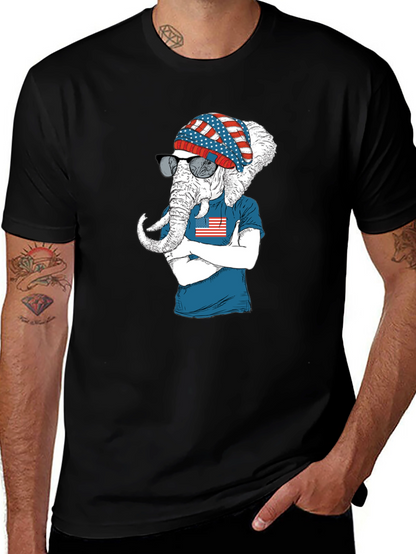 Patriotic Elephant T-Shirt - USA Pride
